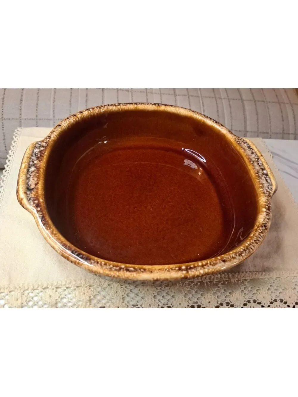 Vintage Hull Pottery Brown Drip 9
